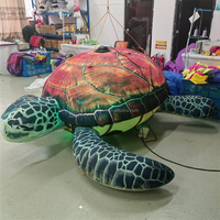 Tortue géante gonflable, modèle de tortue de mer gonflable de dessin animé avec éclairage LED