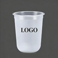 Gobelet en plastique en forme de U avec logo personnalisé pour mariage, 14oz 16oz 24oz, gobelet jetable transparent givré, gobelet en PP rigide pour smoothie, gobelet pour thé au lait à bulles