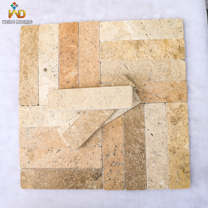 Baldosas de suelo de piedra caliza beige vintage de 10mm de espesor, baldosas de pavimentación de piedra caliza rodante para diseño gráfico de parquet al aire libre - Product Image 1