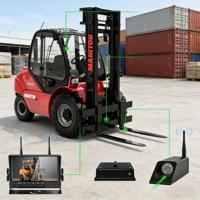 Kit de Cámara de Visión Trasera para Punto Ciego de Montacargas de Uso Pesado, Inalámbrica, 720P, Visión Nocturna, IP67, Impermeable, Resistente a Golpes, Gran Angular, para Construcción