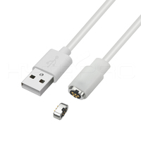 Cable de Carga y Datos Magnético HYTEPRO M553 de 5 Pines, USB A Macho 2A 24V para IoT Inteligente, Cuidado de la Salud y Electrónica Portátil