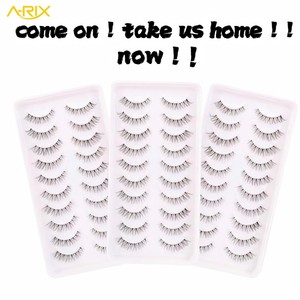 A-RIX Full Faux Mink Strip Eyelashes Natural Short False Lashes <b>Cat</b> Eye Clusters Lightweight Wearable Makeup at Home - Product Image 2