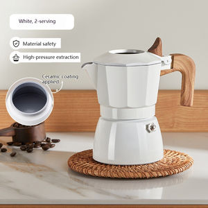 Cafetera Italiana <span class=keywords><strong>Moka</strong></span> de <span class=keywords><strong>Doble</strong></span> Válvula Personalizable y Ecológica, Cafetera Espresso de Aleación de Aluminio para Preparar Café Portátil al Aire Libre - Product Image 4