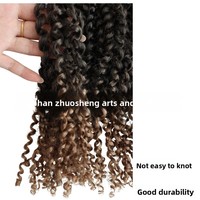 Perruque au crochet Fashion Hair Passion Twist Hair Water Wave en matière synthétique Hans, style mode euro-américain, effet rajeunissant