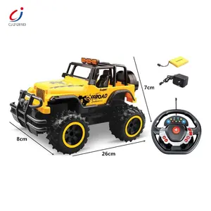 Chengji multifunction steering wheel 1:14 jeep remote control car 4x4 remote control rc off-road car with music and lights