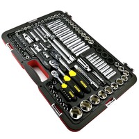 Juego de Herramientas de Mantenimiento Automotriz de 150 Piezas para R99-150, Herramientas Manuales de Acero con Estuche Rígido, 1 Año de Garantía