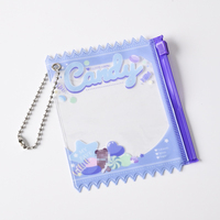 Personnalisé mignon clair pochette de bonbons Shaker pendentif impression Anime sac de bonbons créatif PVC Badge broches porte-clés sac avec fermeture éclair