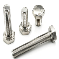 Vis hexagonale en acier inoxydable SS304 A2, boulon hexagonal DIN 933 DIN 931, à filetage total ou partiel, sur mesure