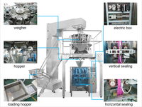 Machine d'emballage verticale entièrement automatique pour frites, biscuits croustillants et sachets de snacks (type coussin)