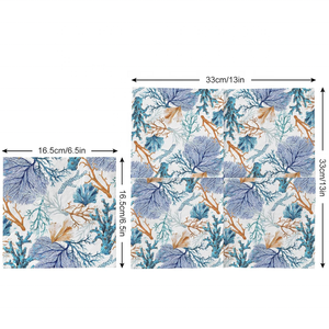 Nhà Máy Bán Buôn San Hô In Tùy Chỉnh Giấy Khăn Ăn Với Logo Cho Đám Cưới Nhà Hàng Serviettes Đảng Mô - Product Image 2