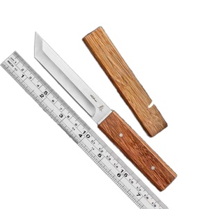 Cuchillo Táctico Personalizable Kikuta DIY, Hoja Fija de Acero Inoxidable, Mango de Madera, Uso en Exteriores, Funda Incluida, OEM, 1 Año de Garantía - Product Image 6