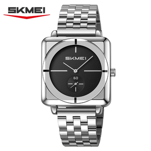 นาฬิกาข้อมือ SKMEI 2413 แบรนด์ดัง ดีไซน์เรียบหรู สำหรับผู้ชาย ระบบควอตซ์ กันน้ำ ตัวเรือนทรงเหลี่ยม หน้าปัดทรงกลม สายสแตนเลส รุ่น 2026 - Product Image 5