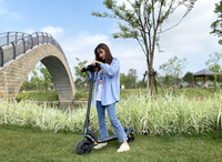 Trottinette électrique pliable pour adultes, style transfrontalier, pneus larges, freins à double disque, en alliage d'aluminium, 35 km/h