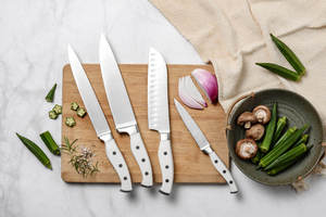 Premium All‑in‑One Professional 19 Piece Stainless Steel Kitchen <b>Knife</b> <b>Set</b> with Wooden Storage Block - Product Image 4