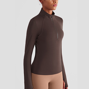 Hot Bán Biểu Tượng Tùy Chỉnh Phụ Nữ Thời Trang Cưỡi Ngựa Cơ Sở Lớp 1/4 Zip Cưỡi Ngựa Cơ Sở Ngựa Trang Phục Dài Tay Áo Quần Áo - Product Image 3