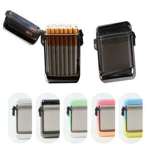 Boîte à cigarettes portable étanche, moderne, carrée, écologique, durable, en plastique coloré, lot de 20, best-seller - Product Image 2