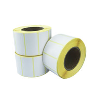 Rollo de Etiquetas Térmicas Directas Personalizadas de 58 mm, 58x60 58x40, Etiquetas Autoadhesivas de Papel Blanco con Código de Barras para Promoción en Supermercados