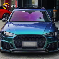Film vinyle caméléon PVC couleur laser autocollant chromé pour carrosserie de voiture