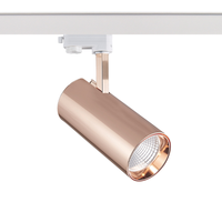 Spot LED sur rail RONSE Modern Slim Elegance 3CCT type H, puce COB, lentille noire, orientable, montage mural, dimmable, IRC 90 élevé