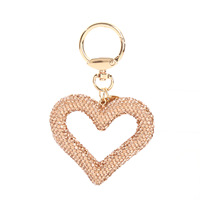 Porte-clés Cœur de Luxe pour Femme, en Cristal et Strass, Breloque de Sac et de Voiture, Pendentif Diamant, Porte-clés Cœur Scintillant pour Fille