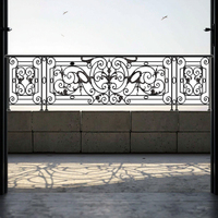Rampe d'escalier en fer forgé incurvée, rampes intérieures classiques en fer forgé - Design victorien, résistant à la rouille, protégé contre les UV, 5 ans et plus