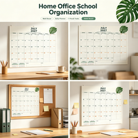 Calendrier mural personnalisé 2026-2027 en carton avec logo – Planificateur élégant 2025 pour une organisation et un accrochage faciles