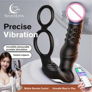 BANSEY Masajeador de Próstata de 10 Velocidades Controlado por Aplicación con Anillo para Pene y Estimulador de Perineo y Punto G Masculino - Product Image 1