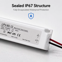 LEYU LPV-60-24 24V 2.5A 60W Su Geçirmez IP67 LED Sürücü Sabit Gerilim Anahtarlamalı Güç Kaynağı 90-264VAC