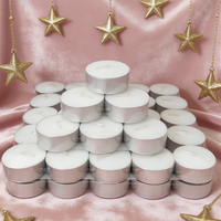 Bougies chauffe-plat personnalisées parfumées Noël Diwali blanches, 8h de combustion longue durée, sans fumée, pour décoration intérieure et événements de Pâques, ensembles de 50/100 pièces