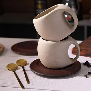 ชุดแก้วกาแฟเซรามิกพร้อมจานรองลายการ์ตูน ความจุ 250 มล. ใช้กับเครื่องล้างจานและไมโครเวฟได้ พร้อมถาดและช้อน เหมาะสำหรับงานปาร์ตี้ ปรับแต่งได้ - Product Image 5