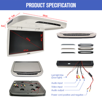 Monitor Plegable Android de 21.5 Pulgadas para Entretenimiento en Asientos Traseros de Automóviles y Autobuses, Monitor de Techo