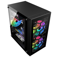 AntarcChill New Design Hollow Out Front Plate Tempered Glass Computer Hardware PC Case Cabinet CPU Computer Case & Tower
