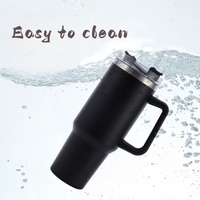 도매 304 스테인레스 스틸 40oz 절연 여행 물병 이중 벽 진공 넓은 입 손잡이 뚜껑 2L 용량