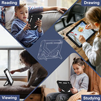 Étui antichoc robuste pour iPad A16 11e génération 2025 iPad 10e génération 10,9 2022 avec support double pliable, sangle d'épaule, coque en silicone et PC blindé