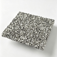 Panneau mural en aluminium mousse réfléchissant argenté 2000x1000x5mm - Cellules ouvertes, métallique, ignifuge, imperméable, écologique, antibactérien