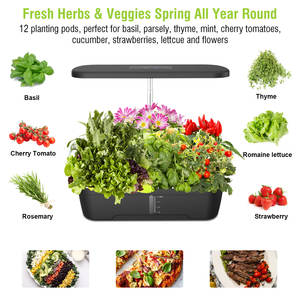 Système hydroponique à 12 trous avec écran LCD | Kit de jardin <span class=keywords><strong>intérieur</strong></span> automatique, cultivateur de légumes sans sol avec lumière <span class=keywords><strong>LED</strong></span>, rendement élevé - Product Image 4