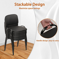 Chaise empilable pour centre de formation avec coussin, chaise de formation avec tablette d'écriture, adaptée aux écoles, aux bureaux et aux salles de réunion