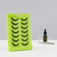 Cils autocollants pré-collés réutilisables sans colle, faux cils réutilisables, aspect naturel pour un usage quotidien et un maquillage.