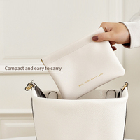 Sac de Cosmétiques Portable Pliable en PU Imperméable de Grande Taille pour Femmes Voyage Maquillage Rangement
