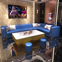 Banquette de restaurant en cuir synthétique sur mesure en forme de U & L pour boîtes de nuit, bars, hôtels-Ensemble de meubles de salon au design moderne