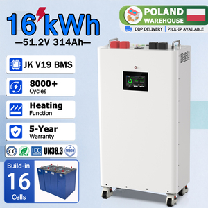 Batería de Litio Vertical de 16 kWh, 48 V, 51.2 V, 314 Ah, Lifepo4, Batería Solar JK V19 BMS, 8000 Ciclos, para Sistemas Solares Domésticos, Stock en la UE - Product Image 1