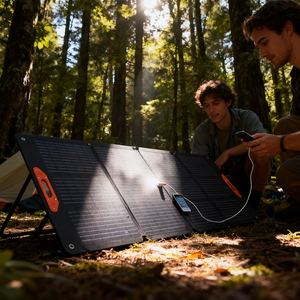 Panel Solar Monocristalino Plegable Portátil de 200W con Salida Tipo-C 5V2.4A para Camping, Precio Directo de Fábrica, Envío Gratis - Product Image 1
