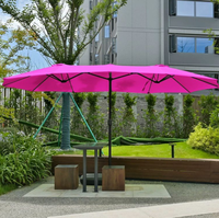 Parasol Cantilever Tuoye Garden Personnalisé à 12 Baleines, Double Face, Grande Taille, pour Terrasse et Extérieur, en Promotion
