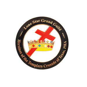Emblema Masónico para Coche: Insignia de la Cruzada Templaria de Texas de las Héroas de la Gran Hermandad de la Estrella Solitaria - Decoración Personalizada para Coche - Product Image 1