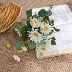 CallaFloral Ramo de Margaritas Artificiales de Tela Plástica Tejida para Decoración de Bodas y Hogar CF02007 - Product Image 3