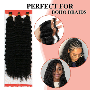 Cabello Sintético Preestirado Retardante de Llama para Trenzar, 24 Pulgadas, Trenzas Fáciles, Sin Enredos, Rizado Francés, a Granel para Mujeres - Product Image 5