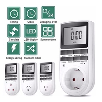 220V 24 horas cíclico programable temporizador interruptor de cocina temporizador Digital interruptor Reino Unido EE. UU. Enchufe DE LA UE