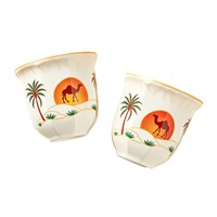 Tasse à expresso du Moyen-Orient en céramique, tasse individuelle rétro créative pour la maison, souvenir, tasse à eau d'éléphant de désert