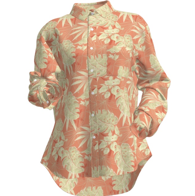 New Design Hot Sale 52%cotton 48%viscose Rayon Leaf Print SS27 Fabric for Women Men