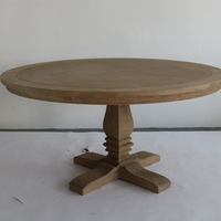 Nouveau design, ensemble de tables à manger rondes en bois massif fabriquées à la main, table de banquet de mariage, table à manger pour événements en plein air